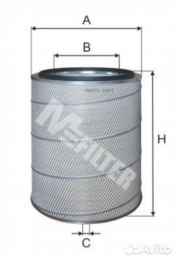 M-filter A889 A889 фильтр воздушный 335x195x461 \