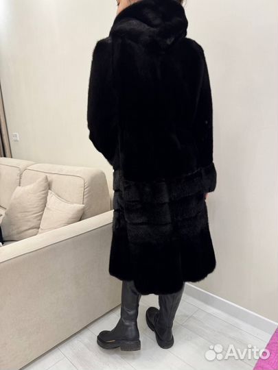 Шуба норковая 48 50 с капюшоном