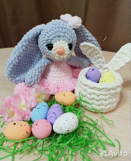 Мягкая игрушка заяц ручной работы