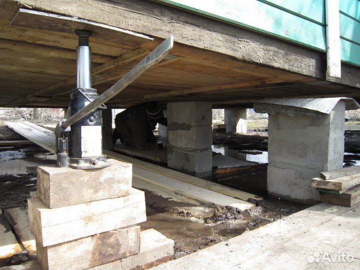 Подъем домов, замена венцов, замена полов