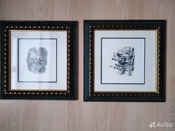 Старинные гравюры, литографии для интерьера