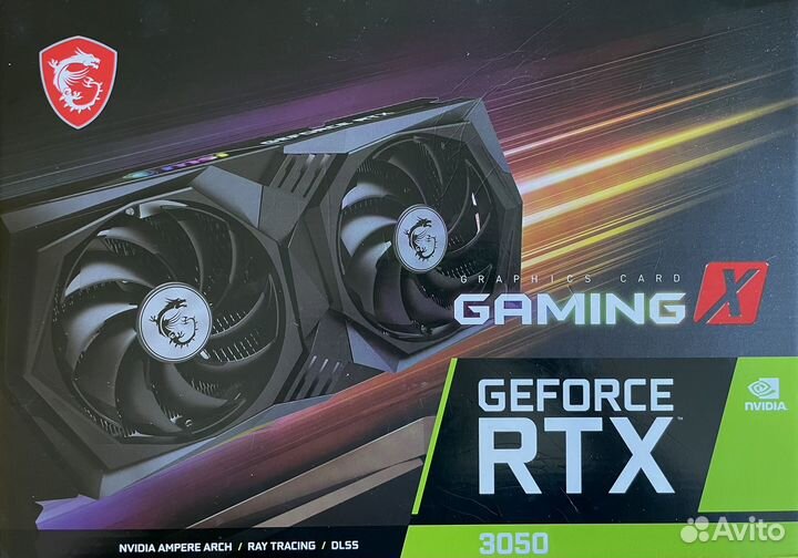 Видеокарта MSI GeForce RTX 3050 gaming X 8GB