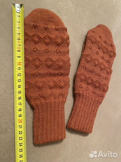 Варежки зимние женские, двойные