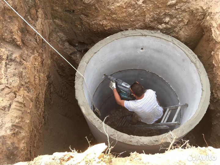 Септик без откачки с переливом