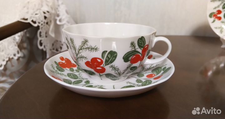 Чайный сервиз лфз на 6 персон брусника