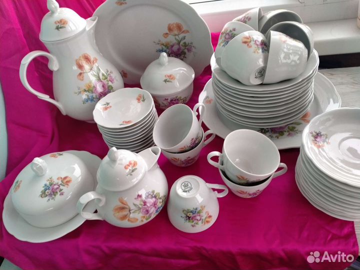 Сервиз чайный на 12 персон Кахла, гдр