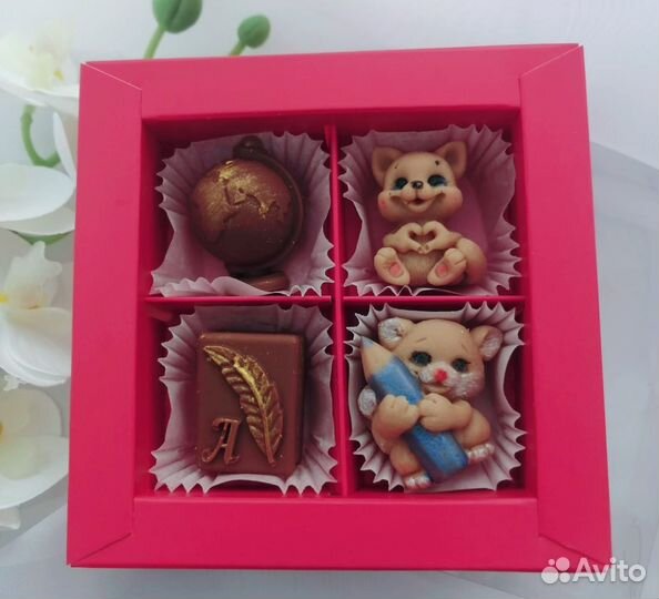 Шоколадные цветы и фигурки
