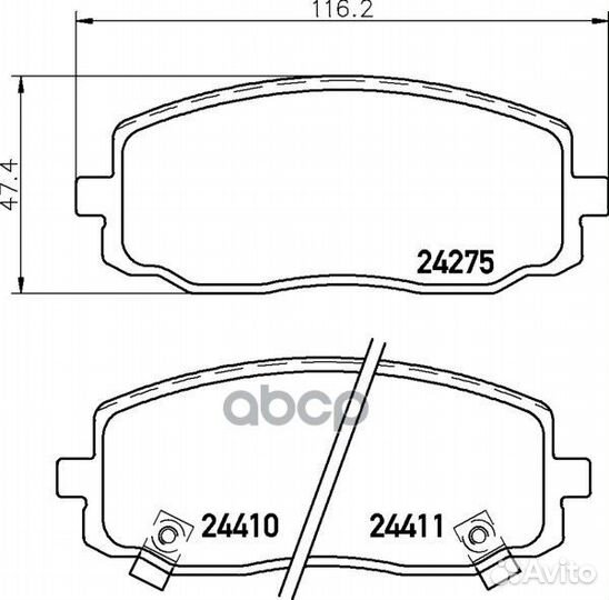 Колодки тормозные дисковые перед NP6024 NIS