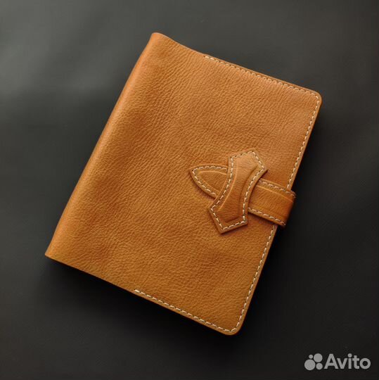 Ежедневник блокнот на кольцах натуральная кожа