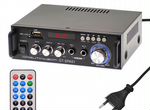Усилитель звука SPA01(2х60Вт, USB, TF, FM, BT)