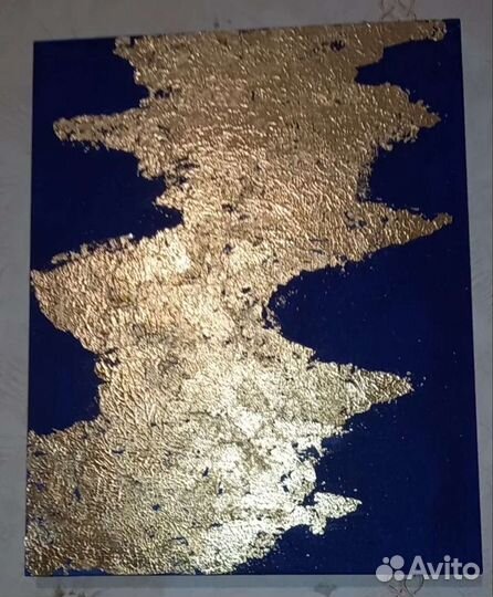 Картина абстракция с поталью 