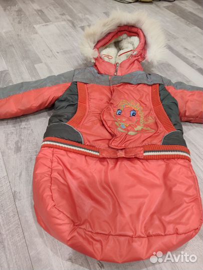 Конверт детский зимний рост 80