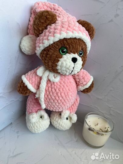 Вязаные игрушки мишка