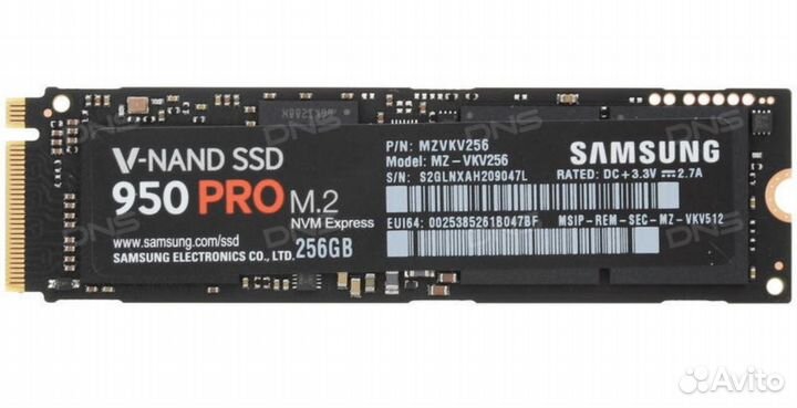 SSD SAMSUNG 950 PRO 256GB m.2