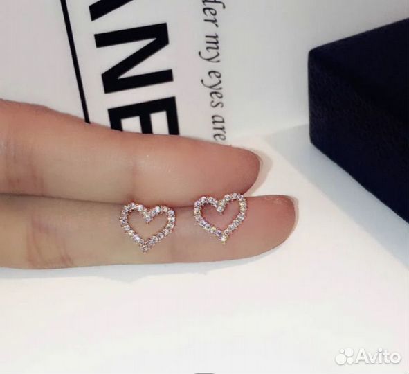 Серьги сердечки