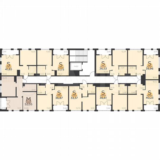 1-к. квартира, 33,4 м², 3/5 эт.