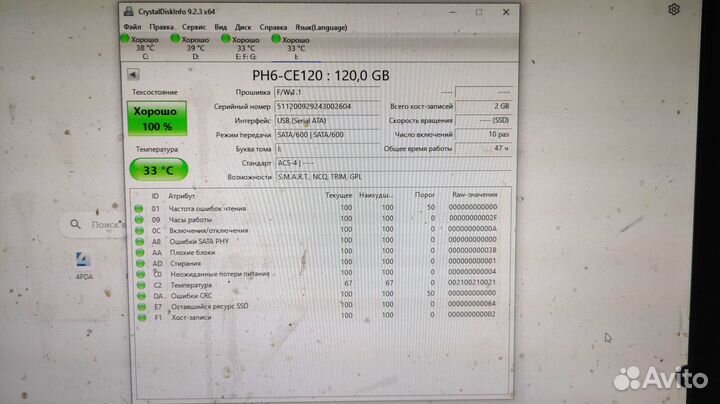 SSD 128 и 480 Гб 7 штук