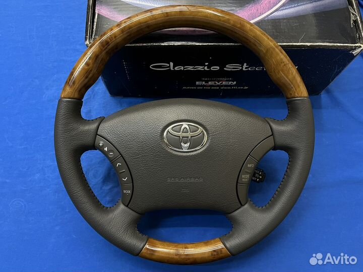 Руль Clazzio с косточкой дерево Toyota Camry 30 35