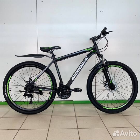 Велосипед горный Черный-зеленый