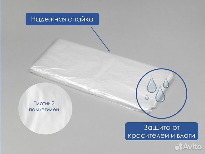 00-262 одноразовые чехлы на кресло 60х70 100шт п/э