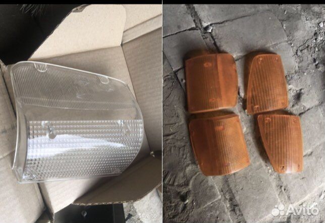 Стекло заднего левого поворотника белое Волга 3102