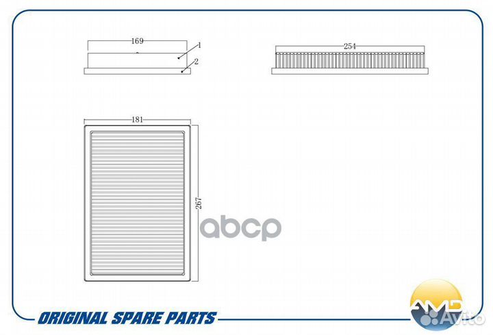 Фильтр воздушный toyota Land Cruiser VII J200 4