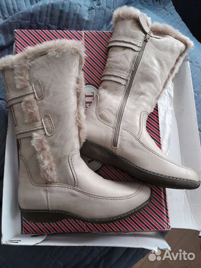 Сапоги кожаные на меху Tervolina