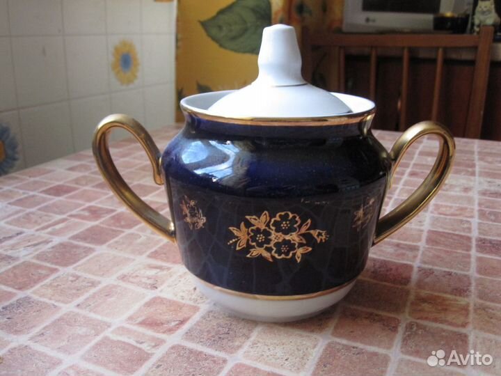 Сервиз кофейный. фарфор. Кобальт