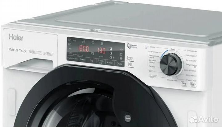Встраиваемая стиральная машина haier HWQ90B416FWB-RU под столешницу