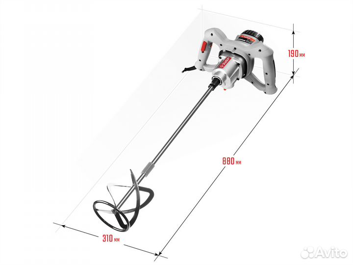 Дрель-миксер строительный зубр мр-1050-1 мастер