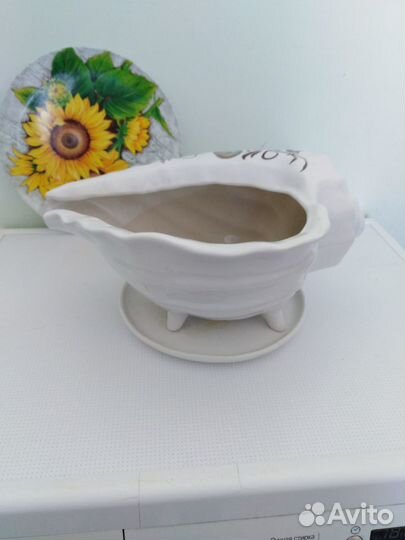 Декоративный цветочный горшок, керамика