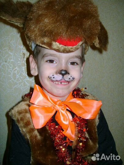 Карнавальный костюм Батик Собака Филя, цвет: корич