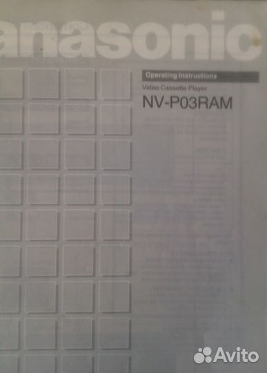 Мануалы Panasonic NV-SJ30EU и NV-P03RAM