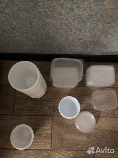 Банки стекло разные контейнеры стаканы пластиковые