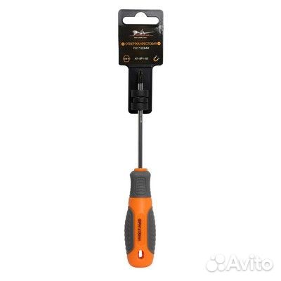 Отвертка крестовая с эргономичной рукояткой магнит