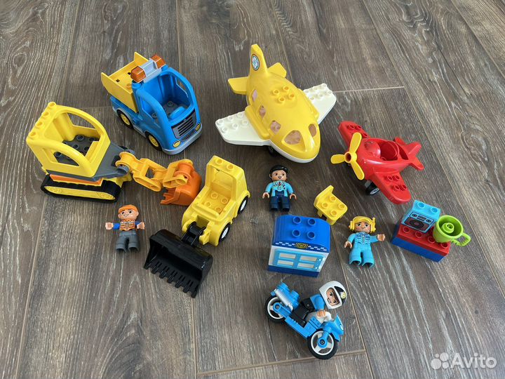 Lego duplo техника, почта, мотоцикл, самолет