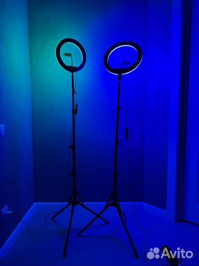 Кольцевая лампа 33 см RGB + штатив