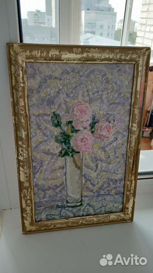 Картина маслом на холсте цветы