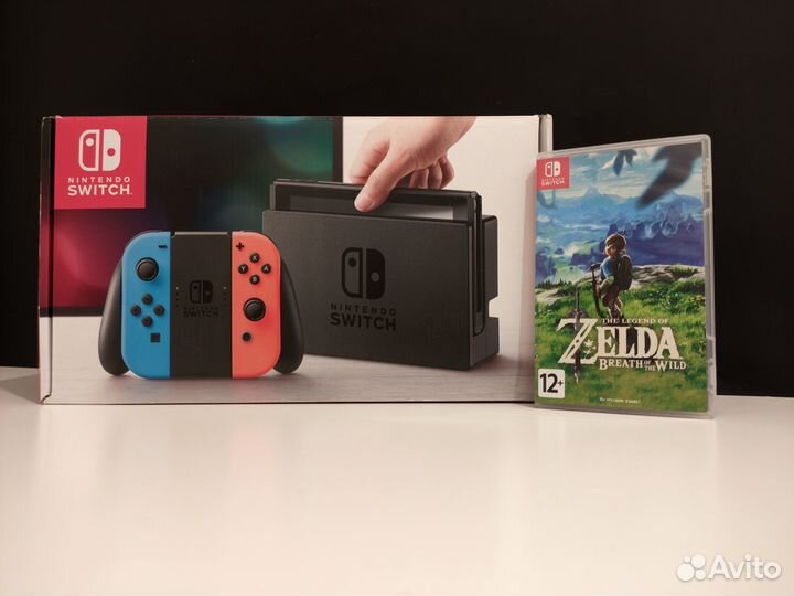 Nintendo Switch (+игры и карта памяти)