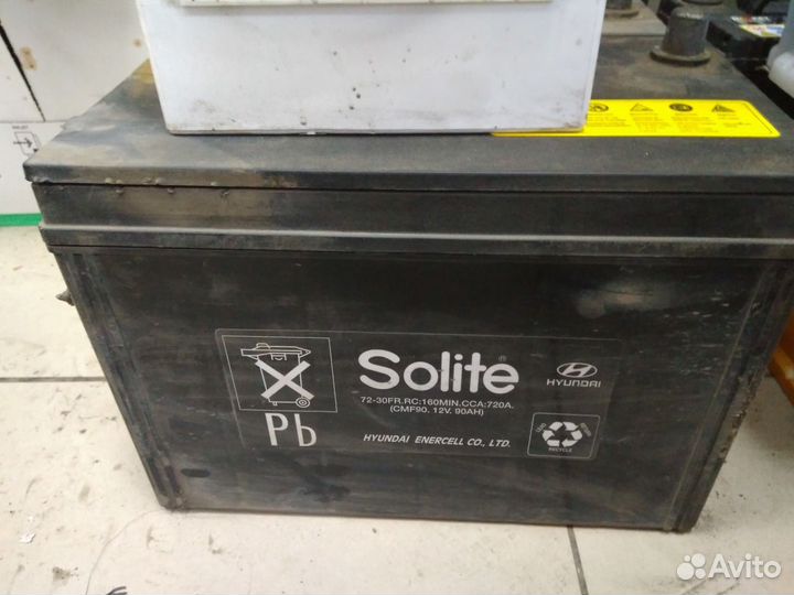 90Ач аккумулятор б/у Solite 72-30FR