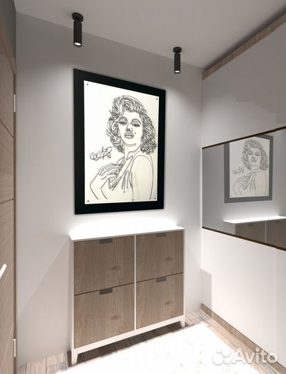 Портрет на заказ из метал. проволоки Ручная работа