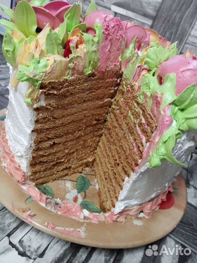 Домашние коржи для медовика. Зефир. Букет из зефир