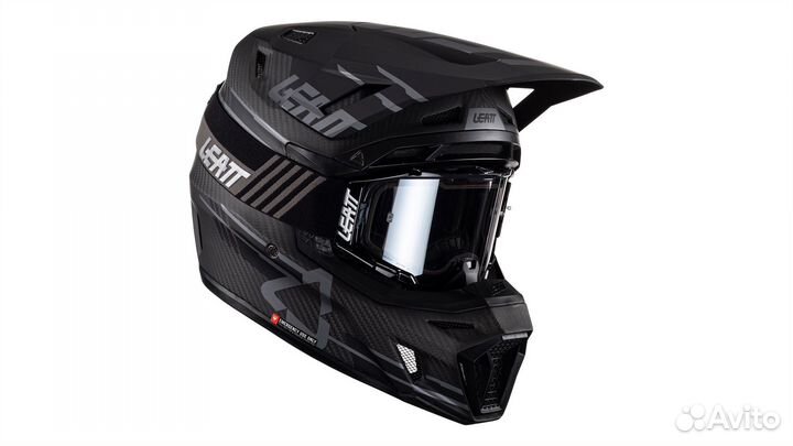 Мотошлем Leatt Moto 9.5 Carbon Helmet Kit, Black