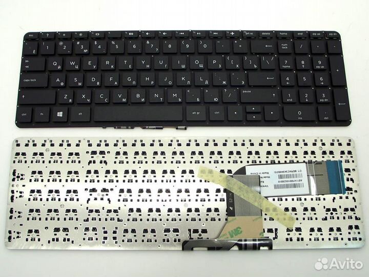 Клавиатура для ноутбука HP 15-p, 17-f черная