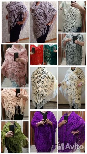 Шаль ручной работы