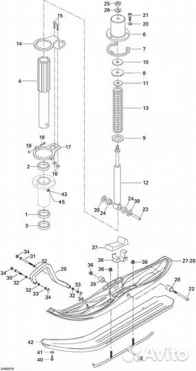 Амортизатор передней подвески Skandic SWT (23134)