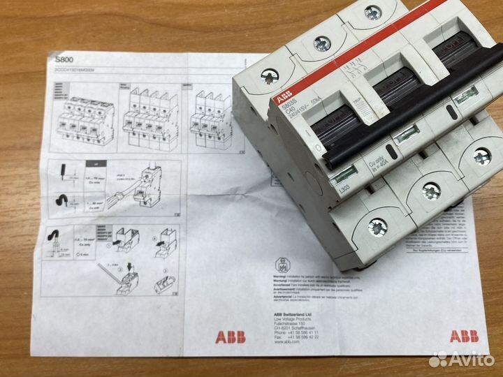 ABB S803S C10 автоматический выключатель 3-полюс
