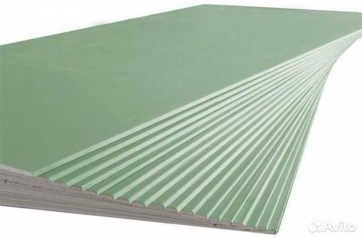 Гипсокартон влагостойкий 12,5мм