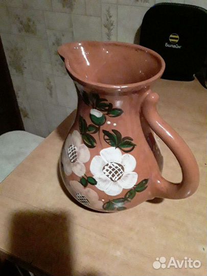 Большой кувшин глиняный СССР