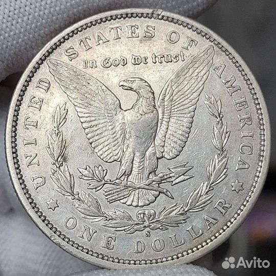 Монета Морган 1898 г. В коллекцию. Оригинал